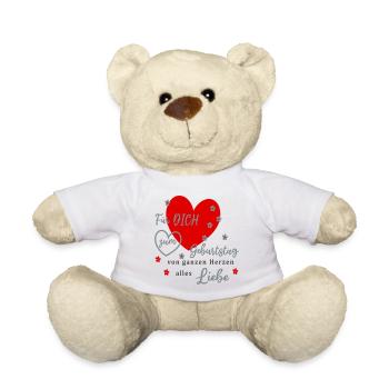 Für DICH zum Geburtstag Liebe - Teddy - Weiß - Vorne