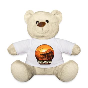 Terlingua Desert Cabin Sunset Motif - Teddy Bear - white - Front