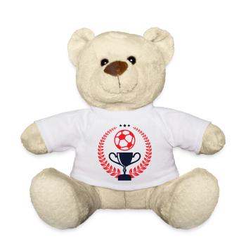 Football Trophy: The Champion's Crown - Teddy Bear - white - Front