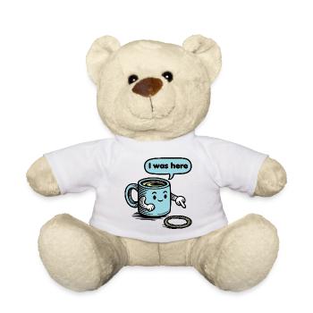 Lusitger Coffee Saying - Teddy Bear - white - Front