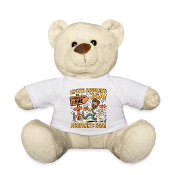 Letzte Ausfahrt JGA Endbaustelle Ehe - Teddy - Weiß - Vorne