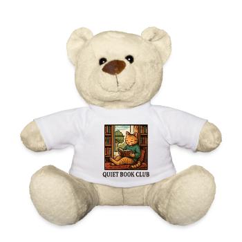 Stille Buchclub-Katze - Teddy - Weiß - Vorne