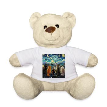 Katzensymphonie über sternenklaren Dächern - Teddy - Weiß - Vorne