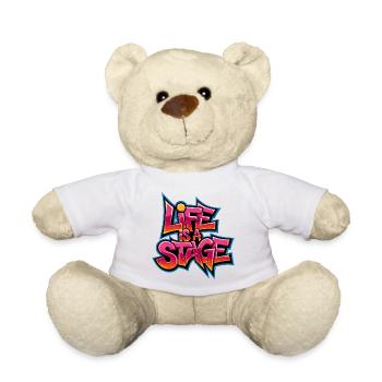 Life is a Stage Graffiti - Teddy Bear - white - Front