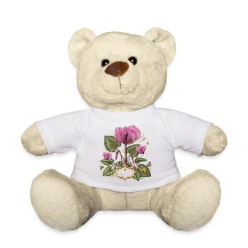 rosa Blüten botanische Blütenpracht Alpen Veilchen - Teddy - Weiß - Vorne