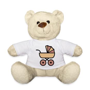 Bébé poussette Bohème, icône - Nounours - blanc - Devant