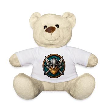 Wikinger Cartoon Krieger - Teddy - Weiß - Vorne
