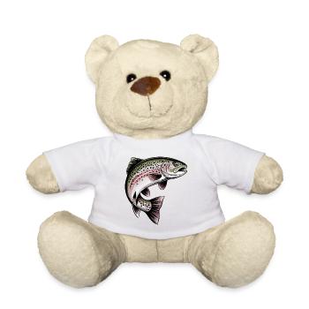 Forelle Angeln - Teddy - Weiß - Vorne