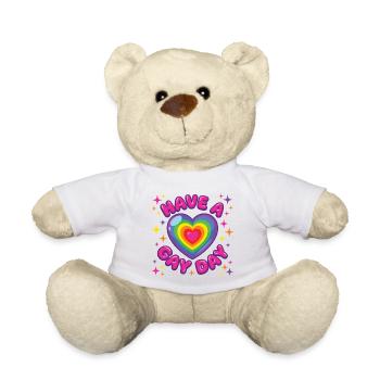 LGBT-Pride-Monat – Habt einen schwulen Tag - Teddy - Weiß - Vorne