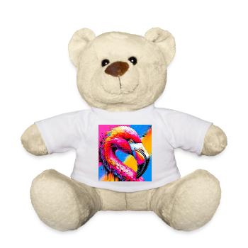 flamingo - Teddy Bear - white - Front