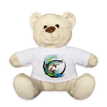 Pêche au brochet - Nounours - blanc - Devant