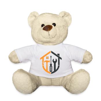 Caretaker Coat of Arms – Craftsman Logo - Teddy Bear - white - Front
