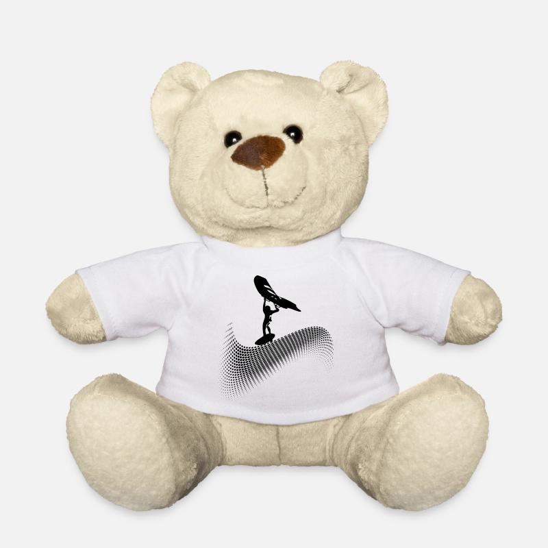 Wingfoiler on wave - Teddy Bear - white