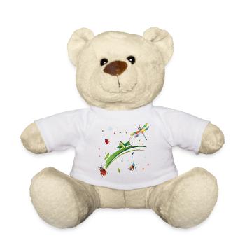 Colorful Insect World Nature Fantasy Style - Teddy Bear - white - Front