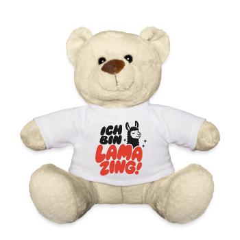 Ich Bin Lama Zing Lustiges Lama - Teddy - Weiß - Vorne