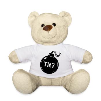 Bombe TNT Symbol - Teddy - Weiß - Vorne