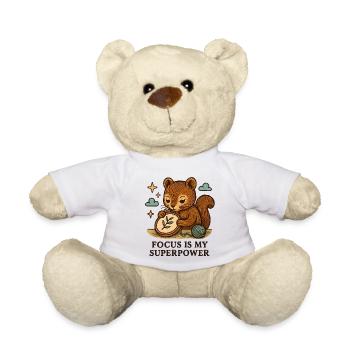 Fokus ist meine Superkraft – Eichhörnchen - Teddy - Weiß - Vorne