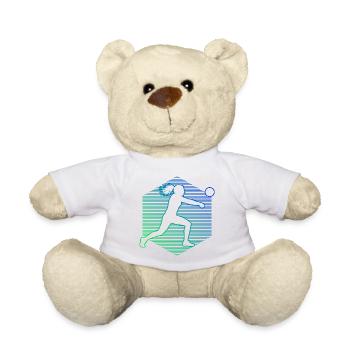 The ball players and fistball fit together - Teddy Bear - white - Front