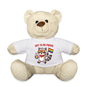 Pride Month LGBTQ - Off To Be Proud - Teddy Bear - white - Front