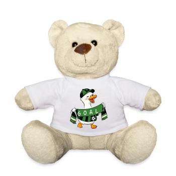 Funny Soccer Goose Goal Celebration Football Fan - Teddy Bear - white - Front