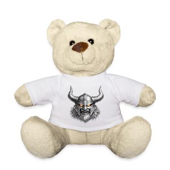 Wikinger-Kriegerhelm-Emblem - Teddy - Weiß - Vorne