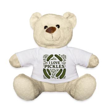 I Love Pickles - Teddy Bear - white - Front