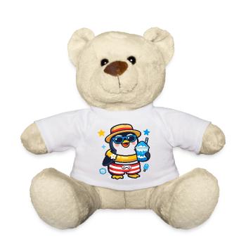 Strandpinguin mit Sonnenbrille - Teddy - Weiß - Vorne