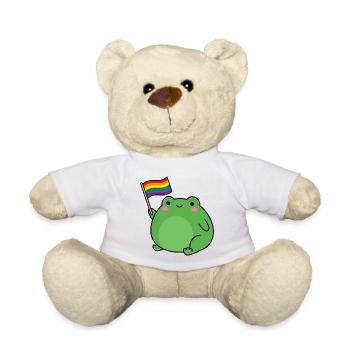 Pride Month LGBTQ - LGBT Frog - Teddy Bear - white - Front