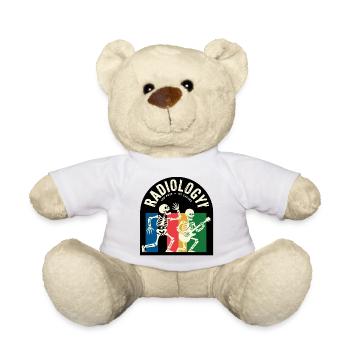 X-ray Skeletons Radiology Motif - Teddy Bear - white - Front
