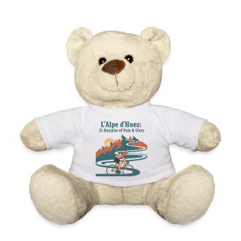 Alpe d'Huez Vintage Cyclist - Teddy Bear - white - Front