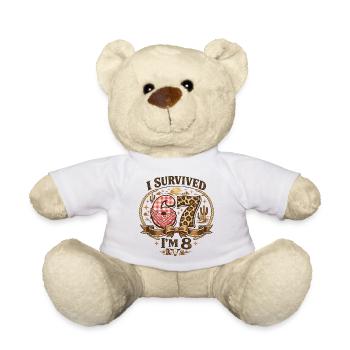 Anniversaire 8 Ans Fille Western Cowboy Cadeau - Nounours - blanc - Devant