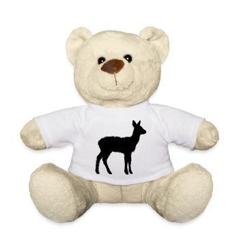 Reh Silhouette Jäger Jagdverein Förster Wald - Teddy - Weiß - Vorne