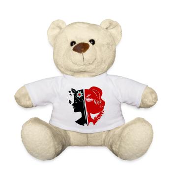 Visage de femme - Nounours - blanc - Devant