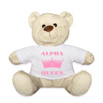 ALPHA QUEEN - POWER GIRL WOMAN POWERBOTTOM - Teddy Bear - white - Front