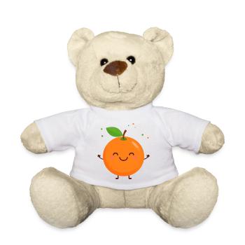 Kawaii Orange Mascot - Teddy - Weiß - Vorne
