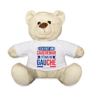 Cauchemar politique: j'étais de gauche - Nounours - blanc - Devant