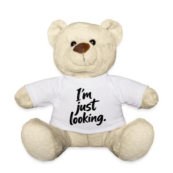 cooler Spruch, just looking - Teddy - Weiß - Vorne