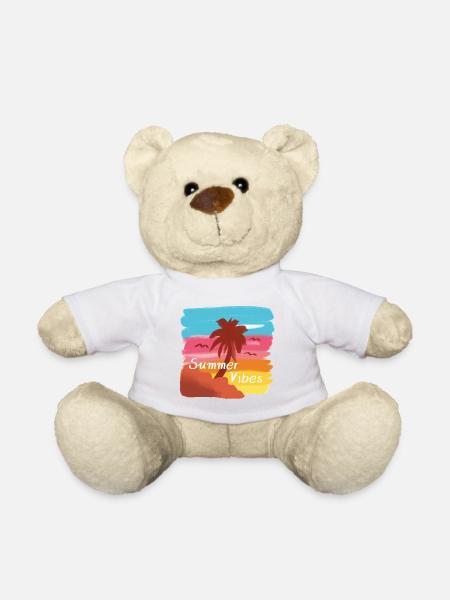 Summer Vibes - Teddy Bear - white