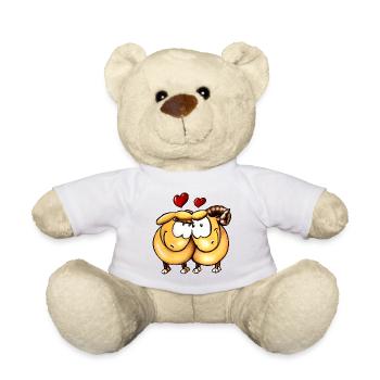 Lotte and Kalle in Love - Teddy Bear - white - Front