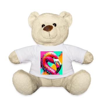 flamingo - Teddy Bear - white - Front