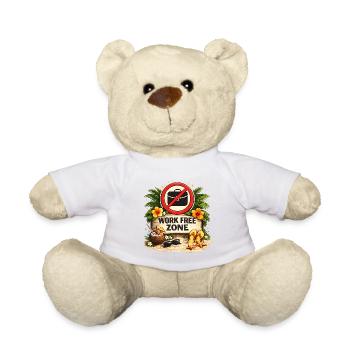 Funny Retirement Gift for Coworker - Teddy Bear - white - Front