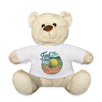 Find Me on the Court Retro Tennis - Teddy - Weiß - Vorne