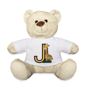 Giraffe Buchstabe J - Teddy - Weiß - Vorne