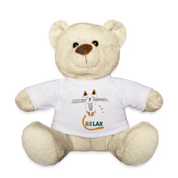 Katze beim Relaxen - Teddy - Weiß - Vorne