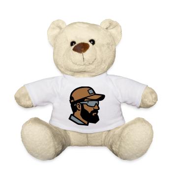 Craftsman Profile Logo - Teddy Bear - white - Front