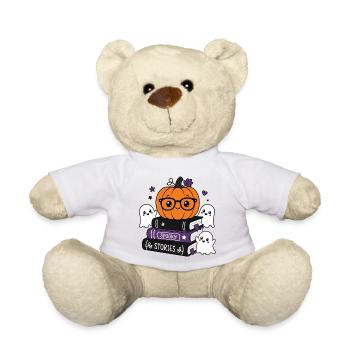 Halloween Kürbis mit Brille - Teddy - Weiß - Vorne