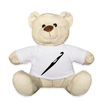 Crochet Crochet Hook Gift - Teddy Bear - white - Front