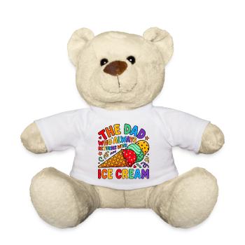 Papa kommt mit Eiscreme Farbrausch - Teddy - Weiß - Vorne