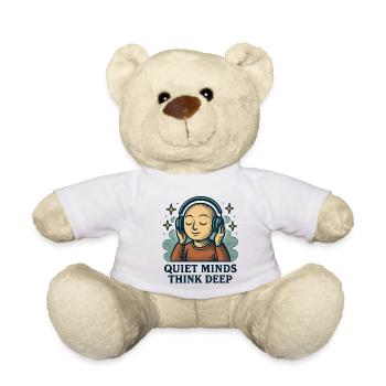 Les esprits calmes réfléchissent profondément - Nounours - blanc - Devant