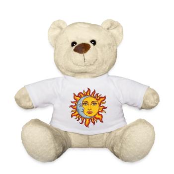 Sun and Moon Combined - Teddy Bear - white - Front